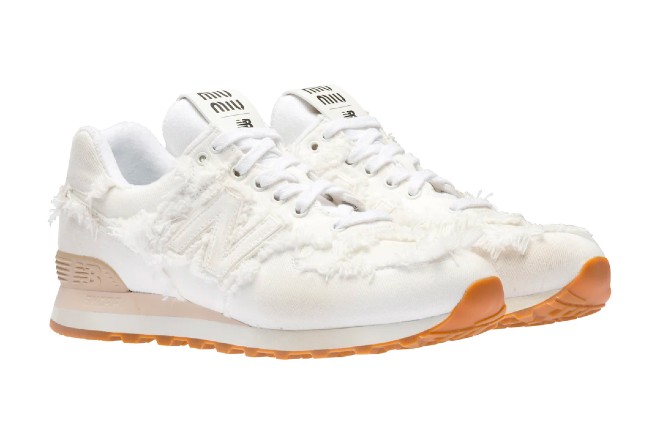 miu miu new balance 574 white