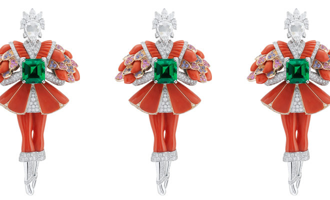 Van Cleef & Arpels Peau d'Âne Prince Rouge clip with a 2.25-carat Brazilian emerald