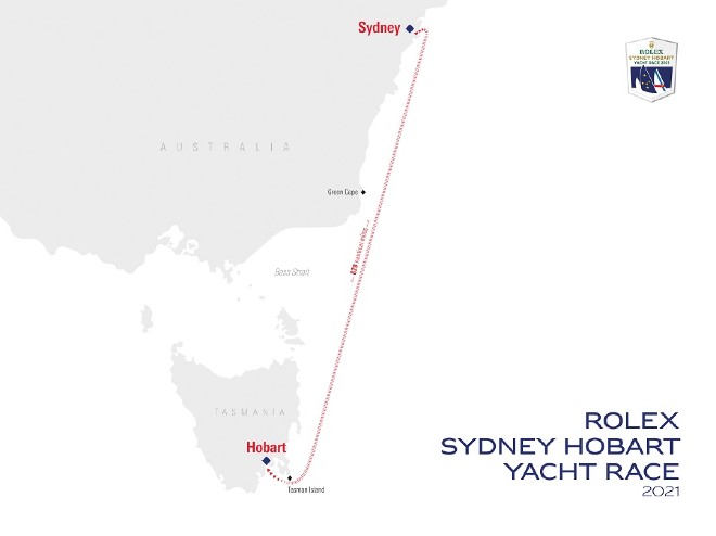 rolex sydney hobart race route