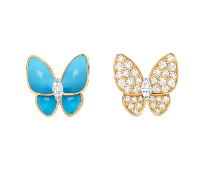 Van Cleef & Arpelsの新しいTwo Butterflyコレクション、イヤリング